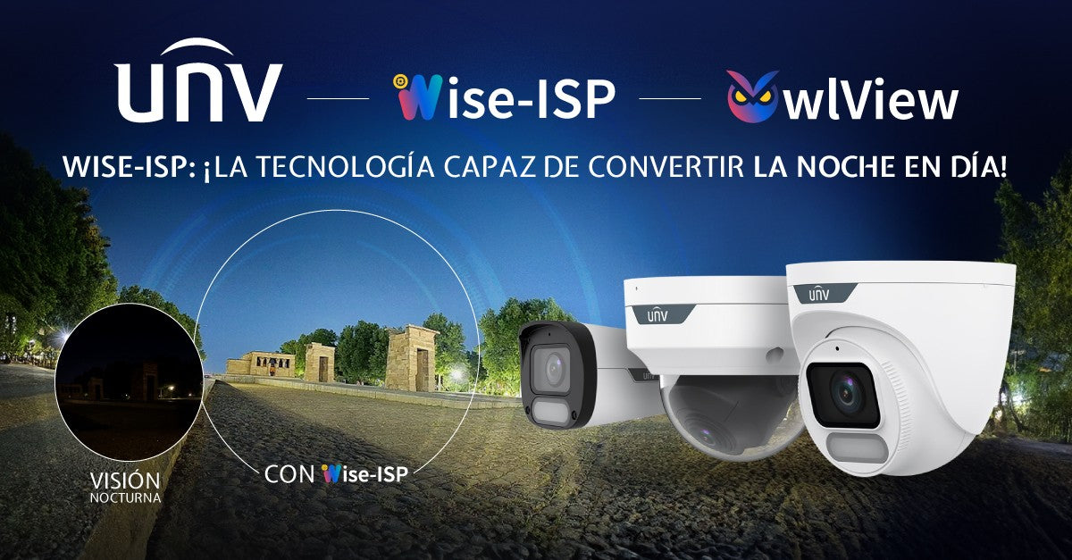 Camara Bullet WISE ISP UNIVIEW 4MPX vision nocturna a color